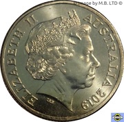 1 Dollar - Elizabeth II 4th Portrait - Year of the Pig - Crouching Pig obverse image