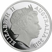 1 Dollar - Elizabeth II 4th Portrait - Silver Kangaroo obverse image