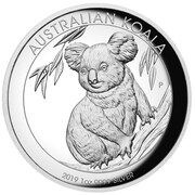 1 Dollar - Elizabeth II 6th Portrait - Koala - High Relief reverse image