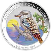1 Dollar - Elizabeth II 6th Portrait - Australian Kookaburra - Coloured, Australia, 2019 reverse image