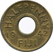 ½ Penny - George VI reverse image