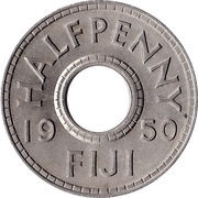 ½ Penny - George VI reverse image