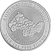 1 Dollar - Elizabeth II 6th Portrait - Australian Nugget, Australia, 2019 reverse image