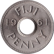 1 Penny - Elizabeth II reverse image