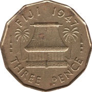 3 Pence - George VI reverse image