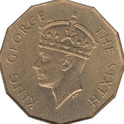3 Pence - George VI obverse image
