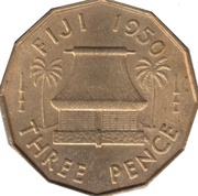 3 Pence - George VI reverse image