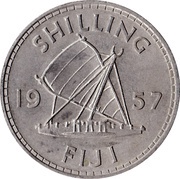 1 Shilling - Elizabeth II 1st portrait, Fiji, 1957-1965 reverse image