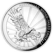 1 Dollar - Elizabeth II 6th Portrait - Australian Wedge-Tailed Eagle - High Relief Coin, Australia, 2019 reverse image