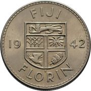 1 Florin - George VI, Fiji, 1942-1943 reverse image