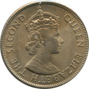 1 Florin - Elizabeth II 1st portrait obverse image