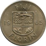 1 Florin - Elizabeth II 1st portrait, Fiji, 1957-1965 reverse image