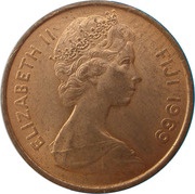1 Cent - Elizabeth II 2nd portrait obverse image