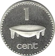 1 Cent - Elizabeth II 2nd portrait; Silver Proof Issue reverse image