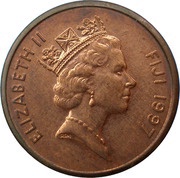 1 Cent - Elizabeth II 3rd portrait obverse image