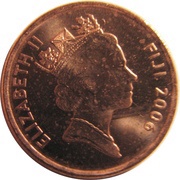 1 Cent - Elizabeth II 3rd portrait - magnetic obverse image
