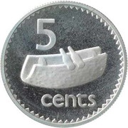 5 Cents - Elizabeth II 2nd portrait; Silver Proof Issue reverse image