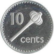 10 Cents - Elizabeth II 2nd portrait; Silver Proof Issue reverse image