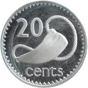 20 Cents - Elizabeth II 2nd portrait; Silver Proof Issue reverse image