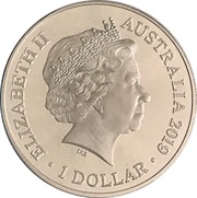 1 Dollar - Elizabeth II 4th Portrait - Bottlenose Dolphin - Silver Bullion Coin obverse image