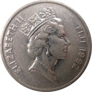 20 Cents - Elizabeth II 3rd portrait obverse image