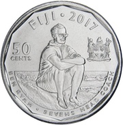 50 Cents Rugby 7's obverse image