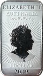1 Dollar - Elizabeth II 6th Portrait - Chinese Dragon Bullion Bar obverse image