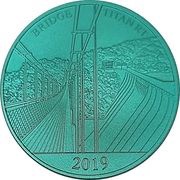 ½ Dollar Bridge Tital RT, Fiji, 2019 reverse image