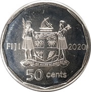 50 Cents 50 Years of Independence obverse image