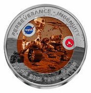 ½ Dollar Mars 2021 Touchdown, Fiji, 2021 reverse image