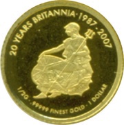 1 Dollar - Elizabeth II 20 Years "Britannia" reverse image