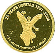 1 Dollar - Elizabeth II "Libertad" Coinage reverse image
