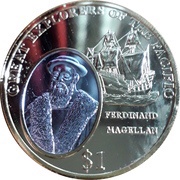 1 Dollar - Elizabeth II Ferdinand Magellan reverse image