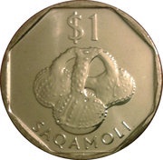 1 Dollar - Elizabeth II 3rd portrait reverse image