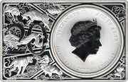 1 Dollar - Elizabeth II 4th Portrait - Year of the Pig; Coin and Bar obverse image
