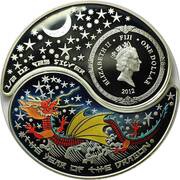 1 Dollar Year of the Dragon, Fiji, 2012 reverse image