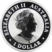 1 Dollar - Elizabeth II 6th Portrait - Welcome Stranger - Gilded obverse image
