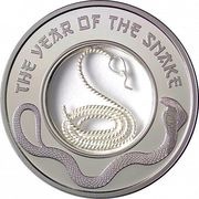 1 Dollar Filigree Series - Year of the Snake, Fiji, 2013 reverse image
