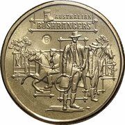 1 Dollar - Elizabeth II 6th Portrait - Australia's Bushrangers, Australia, 2019 reverse image