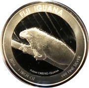 1 Dollar Fiji Iguana reverse image
