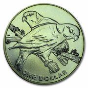 1 Dollar Collared Lory, Fiji, 2017 reverse image