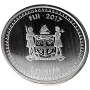 1 Dollar Hokusai's Great Wave; Colorized obverse image