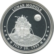1 Dollar Apollo 11 Lunar Module, Fiji, 2017 reverse image