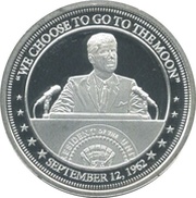 1 Dollar John F. Kennedy Moon Speech, Fiji, 2017 reverse image
