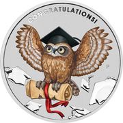 1 Dollar - Elizabeth II 6th Portrait - Graduation, Australia, 2019 reverse image