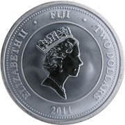 2 Dollars - Elizabeth II "Taku Turtle" Silver Bullion obverse image