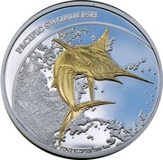 2 Dollars - Elizabeth II Pacific Swordfish; Silver Bullion, Fiji, 2011 reverse image