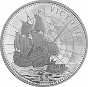 2 Dollars Victoria, Fiji, 2015 reverse image