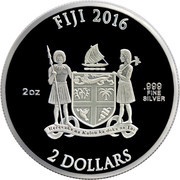 2 Dollars - Coat of Arms Captain America obverse image