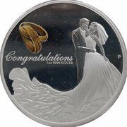 1 Dollar - Elizabeth II 6th Portrait - Wedding - Silver Proof, Australia, 2019-2022 reverse image